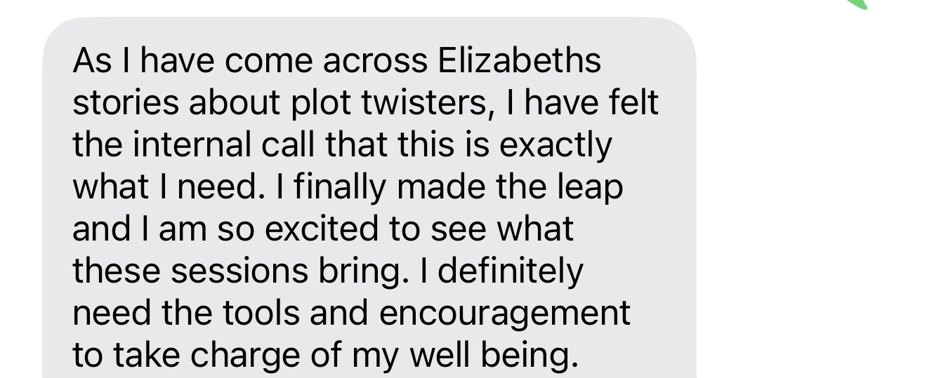 Message from a woman excited to join Plot Twisters